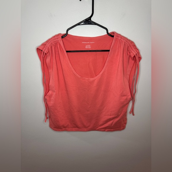American Eagle Outfitters Tops - NWOT XL American Eagle Orange Cinched Sleeveless Shirt